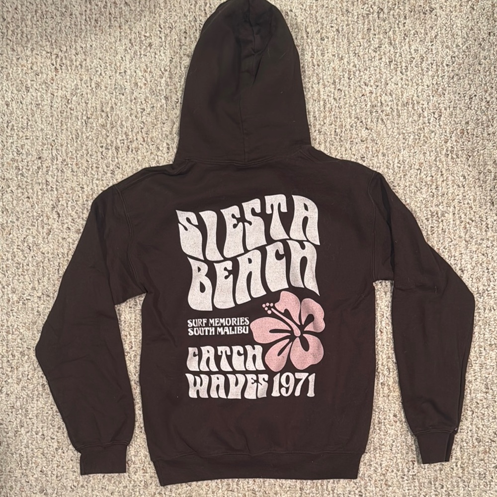 Gildan Brown Sweatshirt Retro Graphic Hoodie